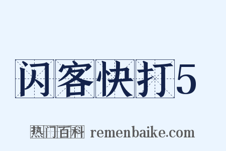闪客快打5是什么意思的图片